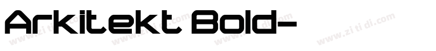 Arkitekt Bold字体转换